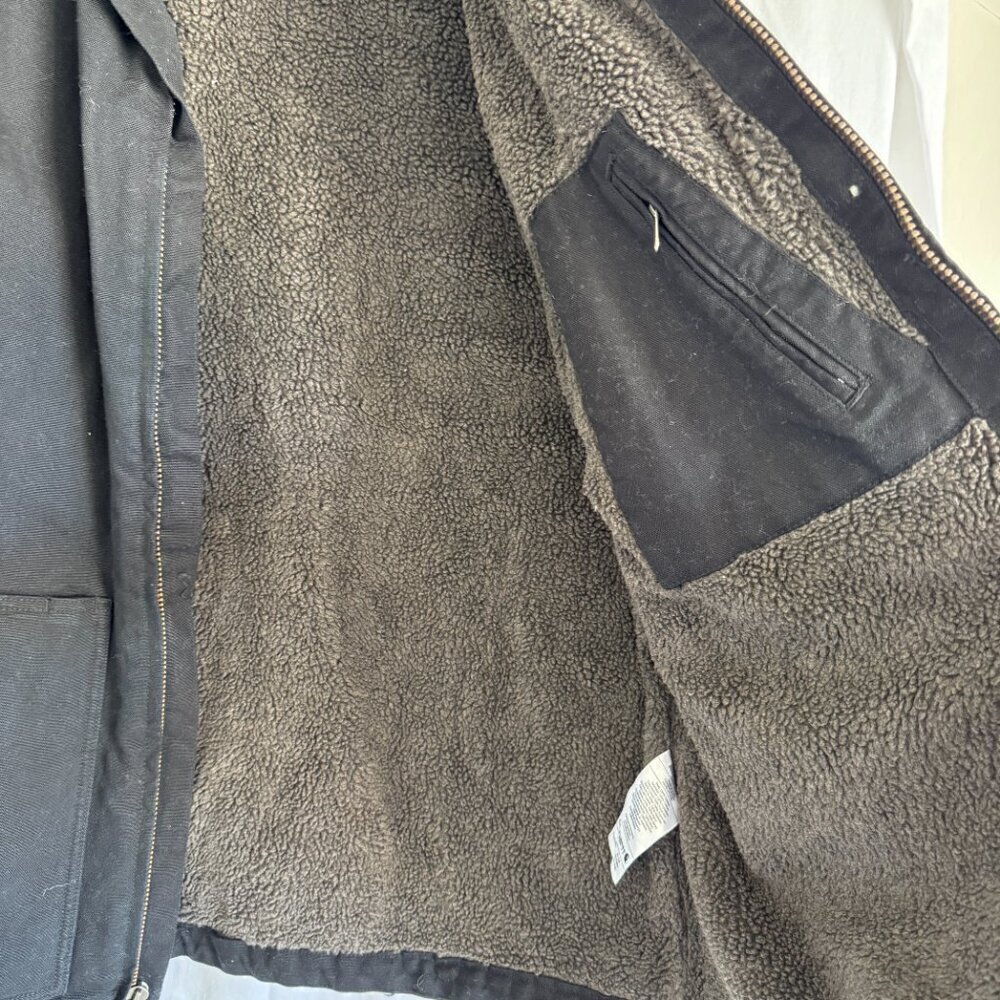 Carhartt Sherpa Lined Work Jacket – Black XL Tall - Picture 5 of 6